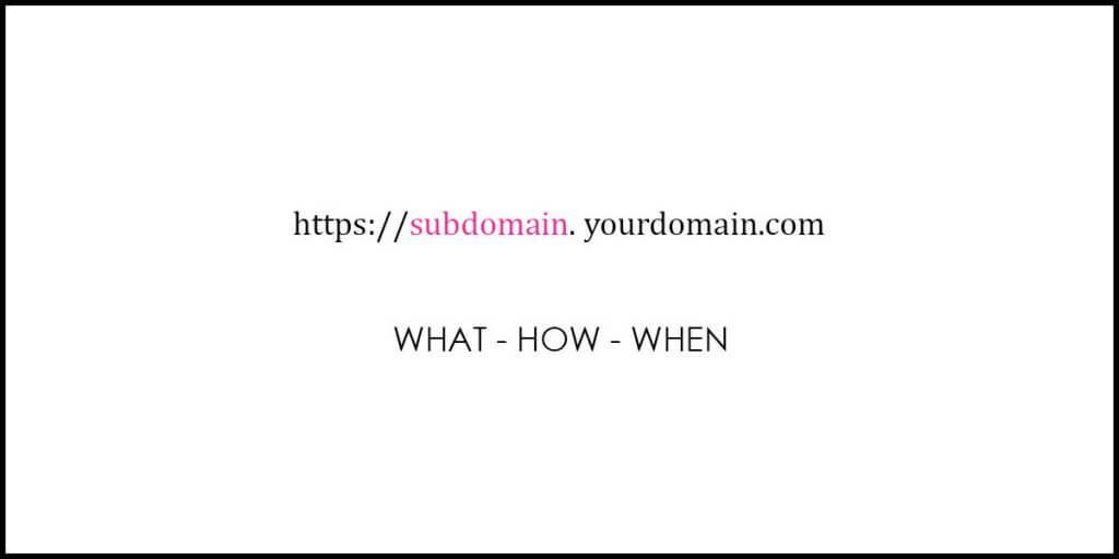 Create a Subdomain