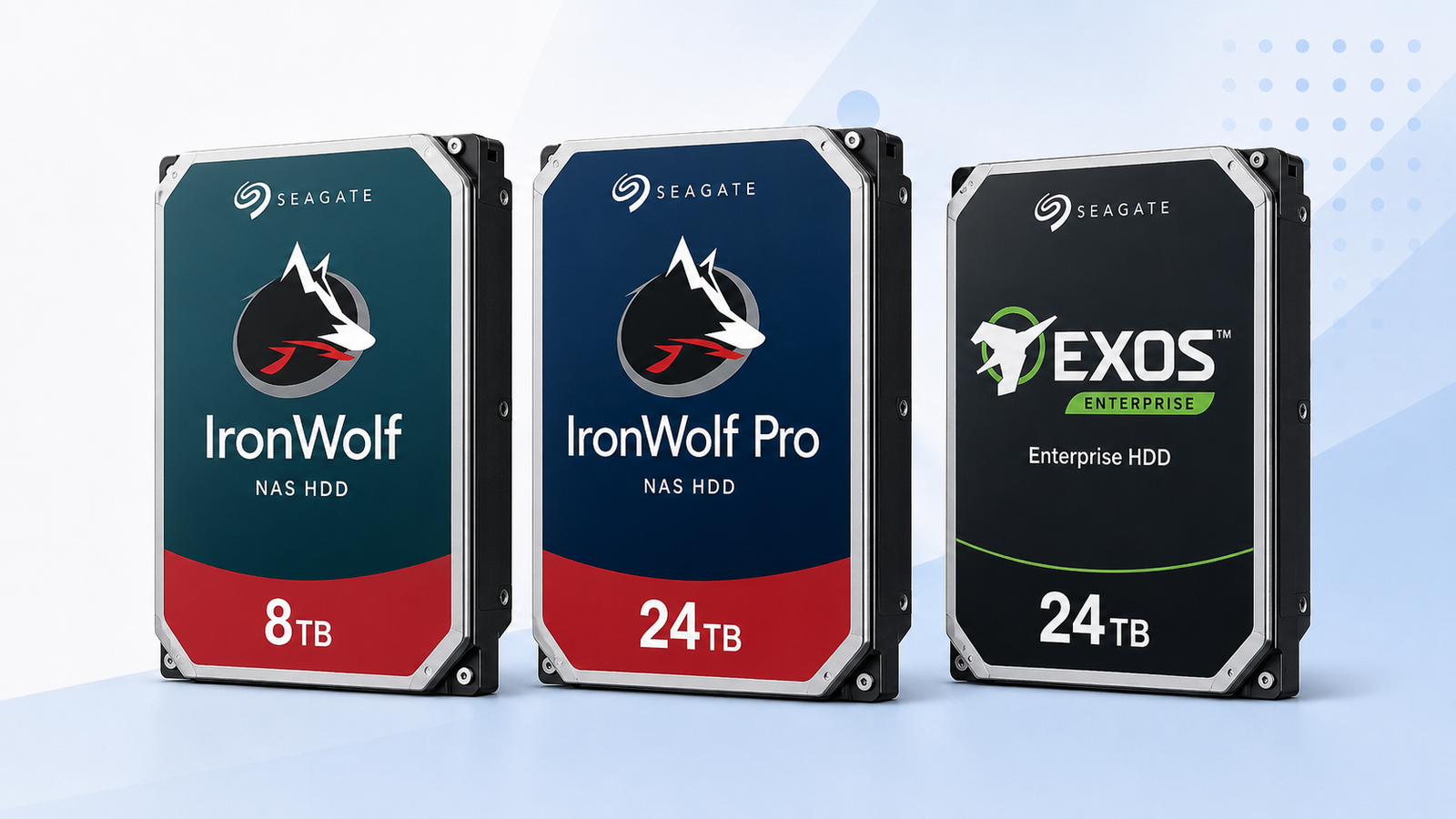 Seagate IronWolf, IronWolf Pro and Exos hard drives
